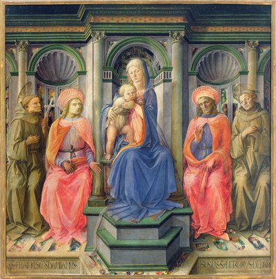 Madonna and Child Enthroned with SS. Francis, Cosmas, Damian and Anthony of Padua by Fra Filippo Lippi